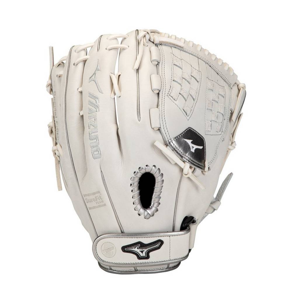 Mizuno Women's MVP Prime SE Fastpitch Softball Glove 12.5" White/Silver (312853-MFJ)